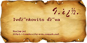 Ivánkovits Éva névjegykártya
